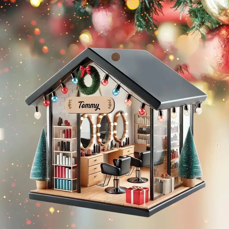 2024 New Release Personalized Hair Salon Acrylic Ornament Gift For Hairdresser 692113 - DiyGiftly