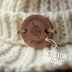 Personalized Handmade with Love Wooden Buttons Set of 15 Clothing Labels Gifts for Mother Grandma Knitting Crocheting Lovers