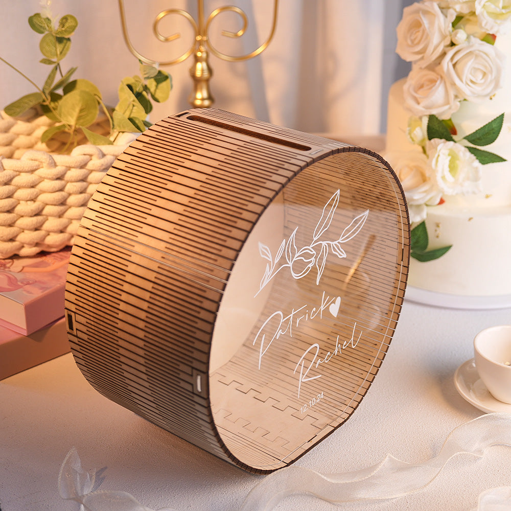 gifts for wife Cherish Every Moment - Personalized Keepsake - Wedding Card Box Wedding Memory Box Wedding Gift for Couple - g