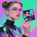 FridgeBeats Framed 4.0 Custom Anime-style Music Fridge Magnet and Photo with Colorful Frame Music Wall Photo Sticker Music Movement