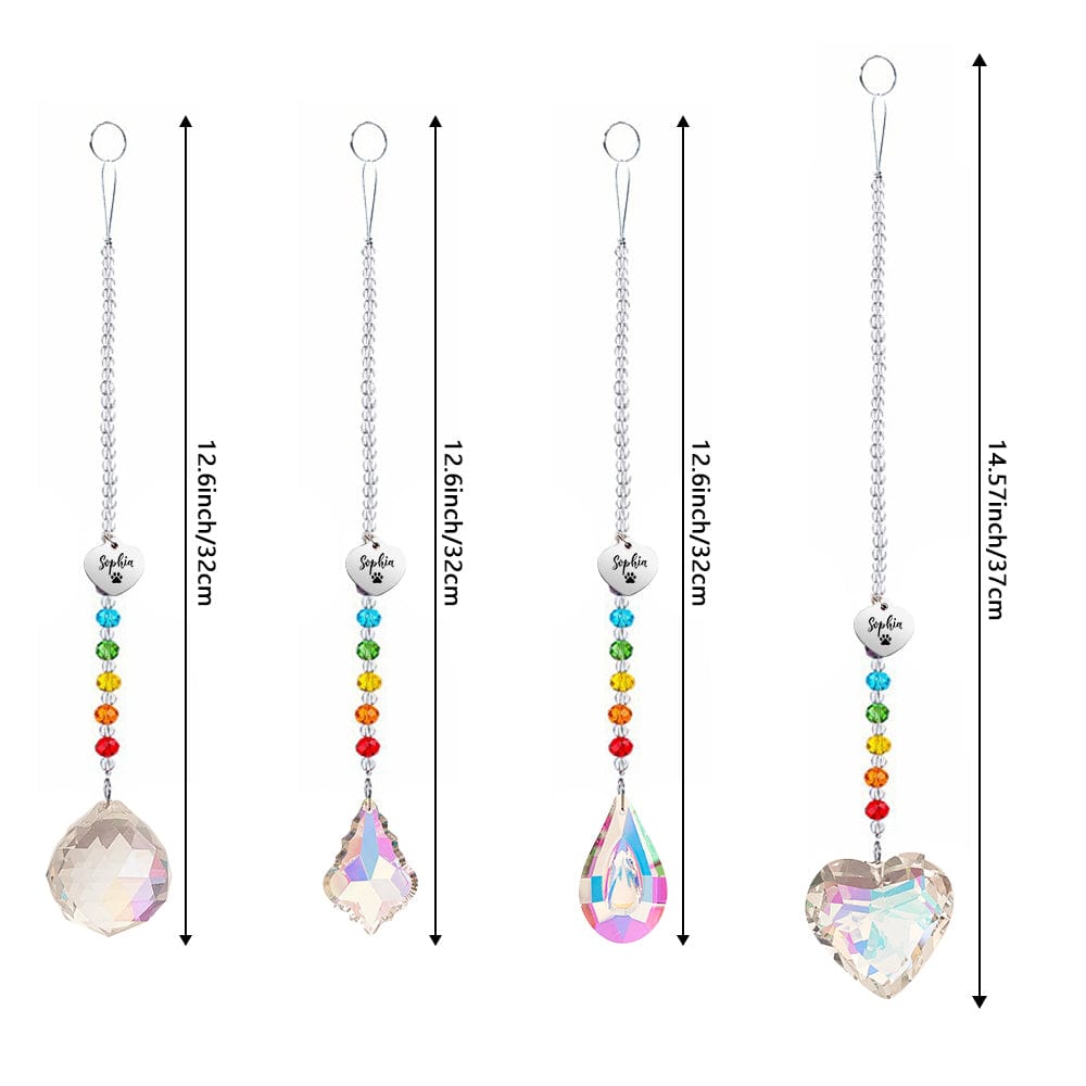 personalized dog memorial suncatcher ornament sympathy gift
