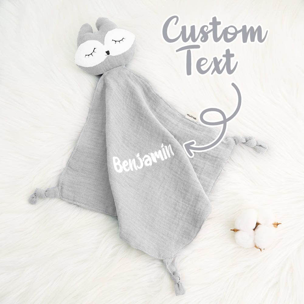 Personalized Soothe Towel Bibs Soft Sleeping Doll Towel with Embroidered Name Gift for Baby