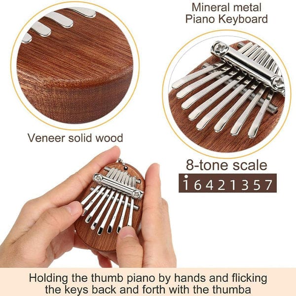 Custom Kalimba Thumb Piano 8 Keys Mini Thumb Piano