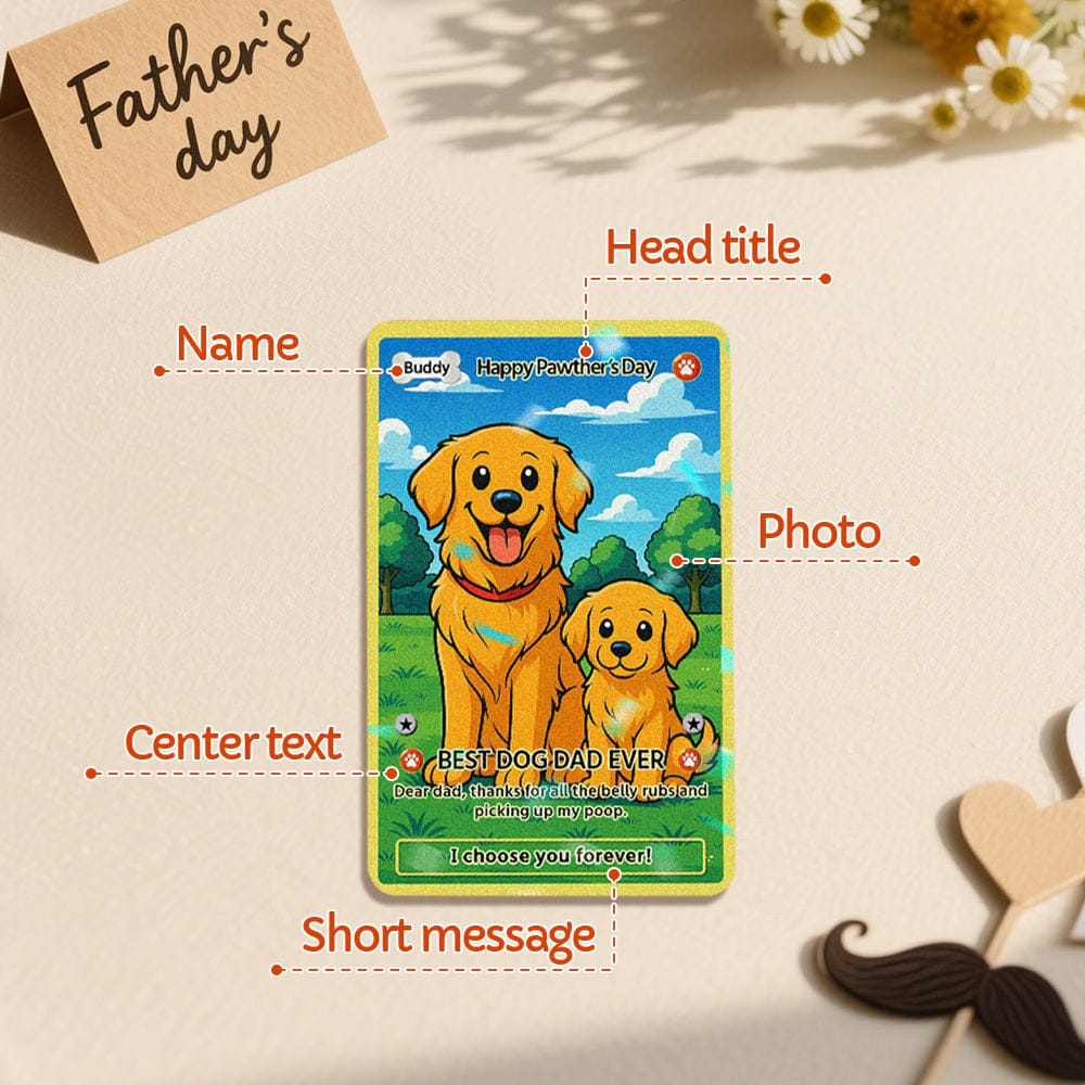 Custom Photo & Text Poke Card Game Card Gift for Pet Lover