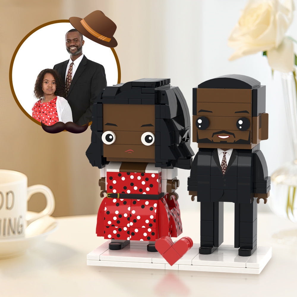Gifts for Dad Full Custom 2 People Brick Figures Custom Brick Figures Small Particle Block Toy