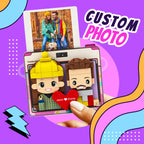 Personalized Brick Figure Fridge Magnets Pink Photo Stickers DIY Gift Fridge Magnets Gifts For Girlfriend Boyfriend Valentines Day