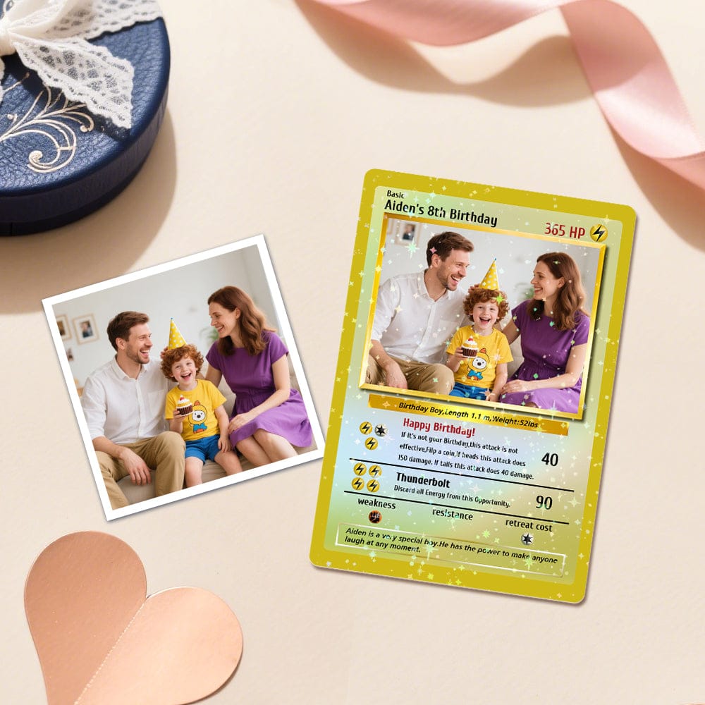 Custom Photo & Text Game Card – Poke Card Gift for Family
