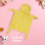 Personalized Baby Soothing Towel Soft Sleeping Animal Towel with Embroidered Name Gift for Baby