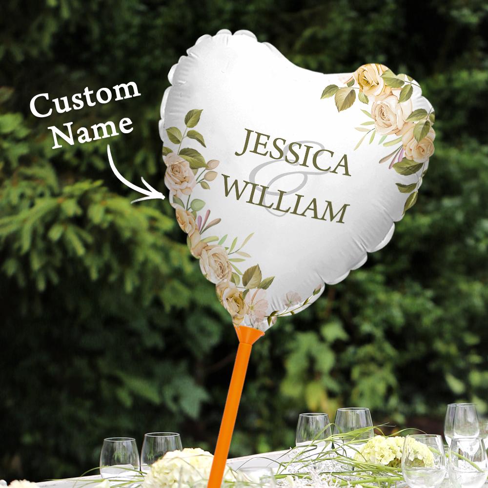 personalized name balloons wedding marriage anniversary decorations supplies description display