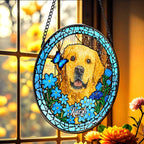 Suncatcher Ornament Love Feels Close Again Window Memorial Gift for Loss of Dog Personalized Photo D