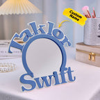 Personalized 3D Printed Mirror with Text Makeup Mirror Birthday Gift for Her
