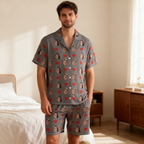 Custom Two Face Pajama Set Heart Short Sleeve Pajamas - 6 Colors