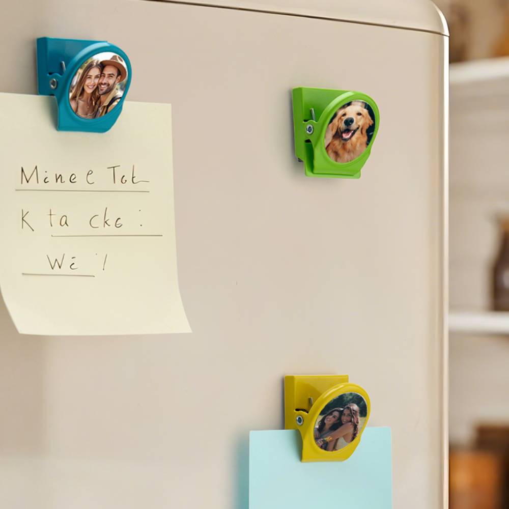 Personalized Magnetic Metal Clips Refrigerator Magnet with Photo Magnets Metal Clip