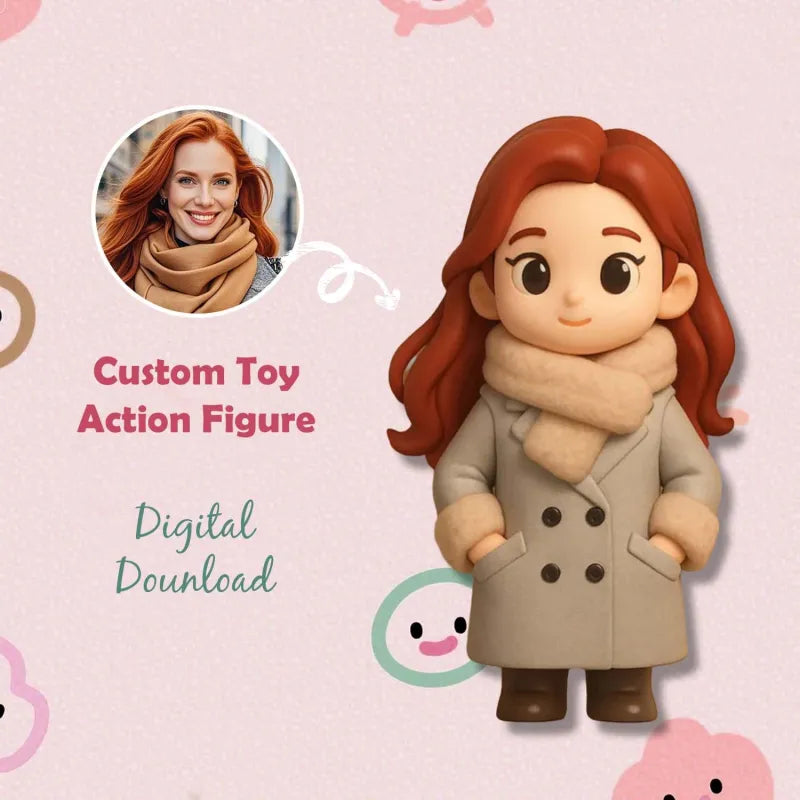 mini figure gift for daughter personalized showcase
