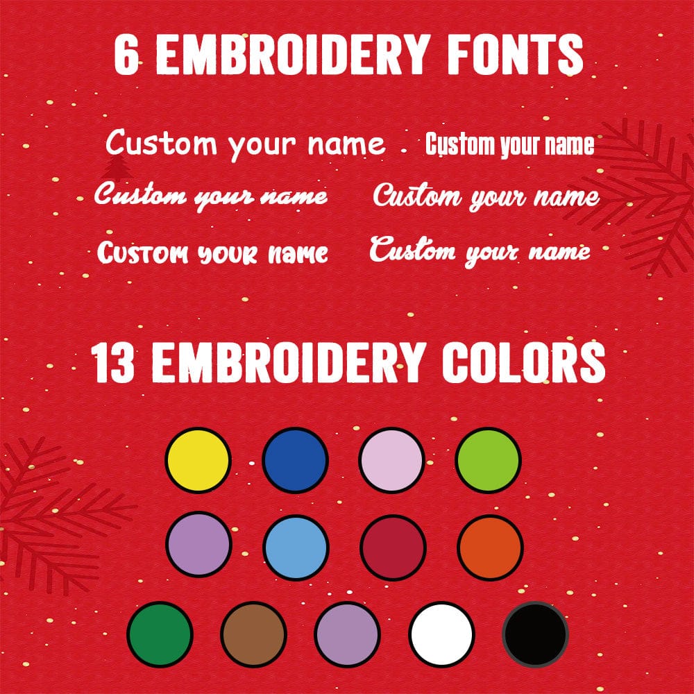 Personalized Christmas Stocking with Name Embroidery Xmas Stockings Decoration