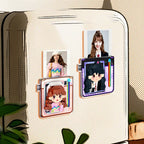 Personalized Brick Figure Fridge Magnets Pink Photo Stickers DIY Gift Fridge Magnets Gifts For Girlfriend Boyfriend Valentines Day