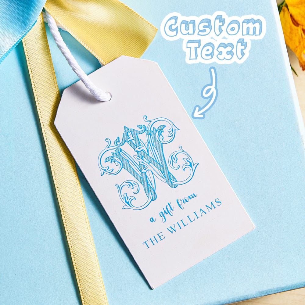 Personalized Monogram Gift Tags with Strings for Wedding Gifts