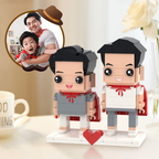 Surprise Father's Day Gifts Full Custom 2 People Brick Figures Custom Brick Figures Small Particle Block Toy