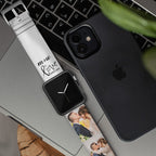 Custom Collage Photo Apple Watch Bands Silicone Wristband Strap For Anniversary Gift