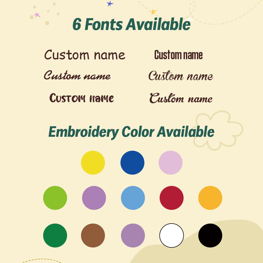 Personalized Soothe Towel Bibs Cute Soft Sleeping Towel with Embroidered Name Gifts for Baby