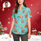 Custom Face Christmas Pool Party Hawaiian Shirt Men's Personalized Christmas Gift