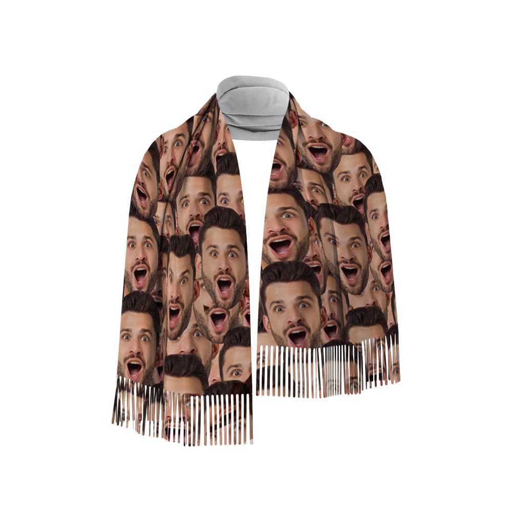 Women Scarf Imitation Cashmere Tassel Scarves Custom Gift for girlfriend personalized gift unique design