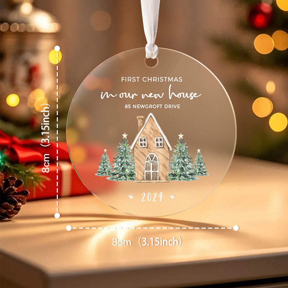 sweet home personalized acrylic ornament as a housewarming gift