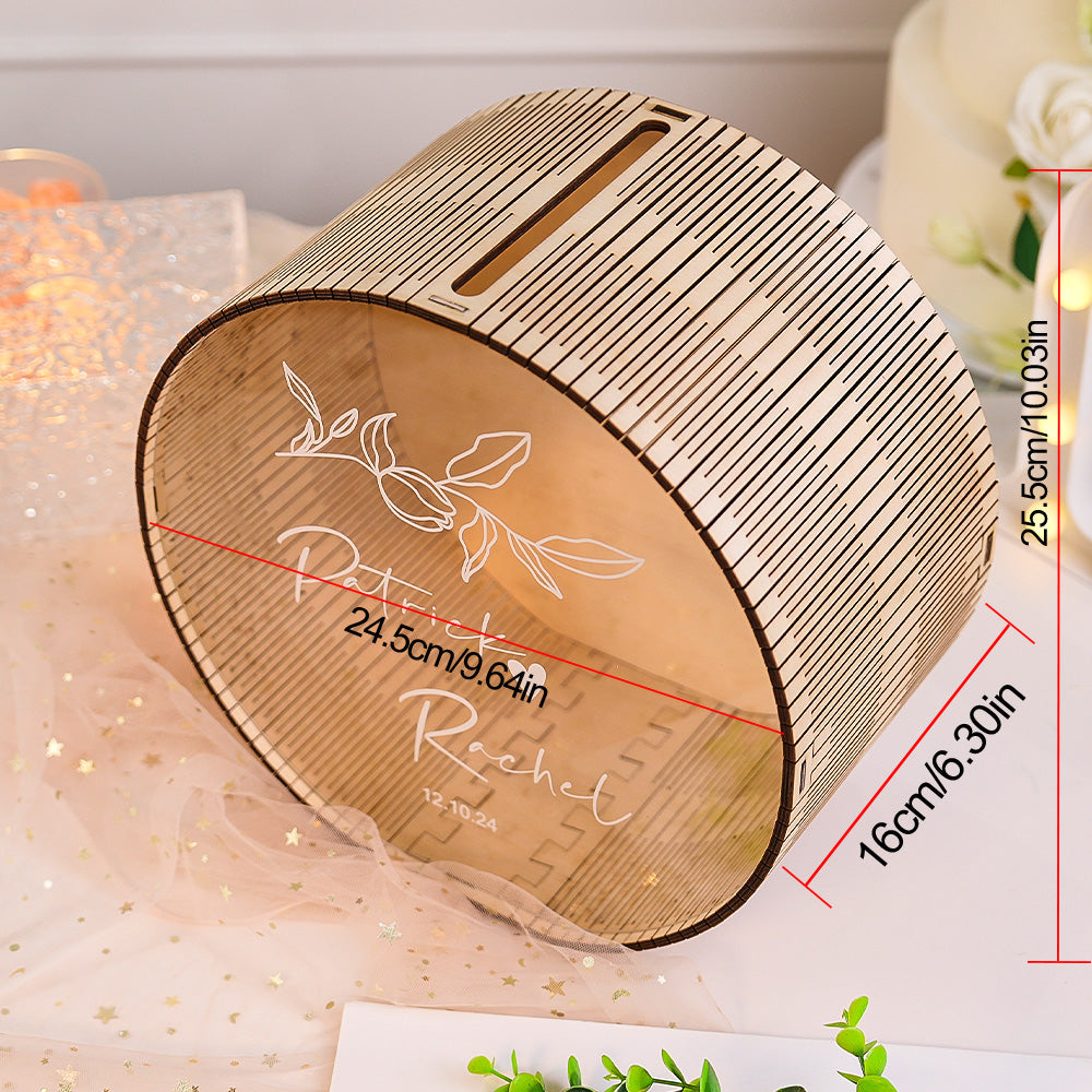 gifts for wife Cherish Every Moment - Personalized Keepsake - Wedding Card Box Wedding Memory Box Wedding Gift for Couple - g
