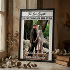 Personalized Wedding Times Photo Poster Couple Wall Decor 1st Year Anniversary Gift