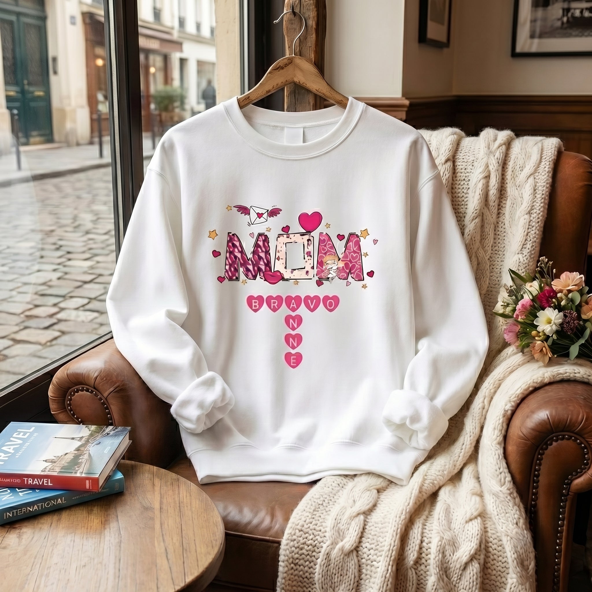 Grandma Nana Mimi Valentine's Day Gift Personalized Double Sided Sweatshirt 764523-764569