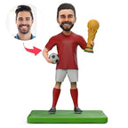 Soccer Lovers World Cup Chamipon Custom Bobblehead With Engraved Text