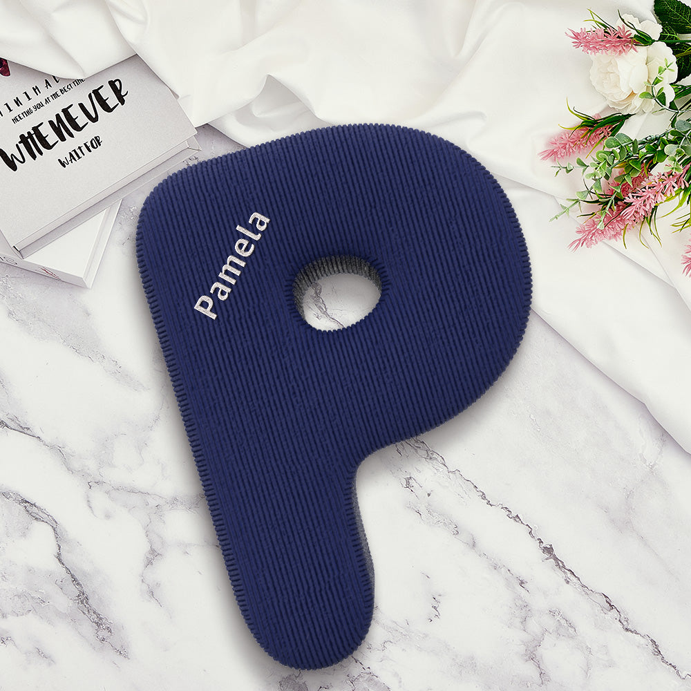 Personalized Alphabet Letter Pillow with Embroidery Name Custom Initial Cushion Unique Gifts