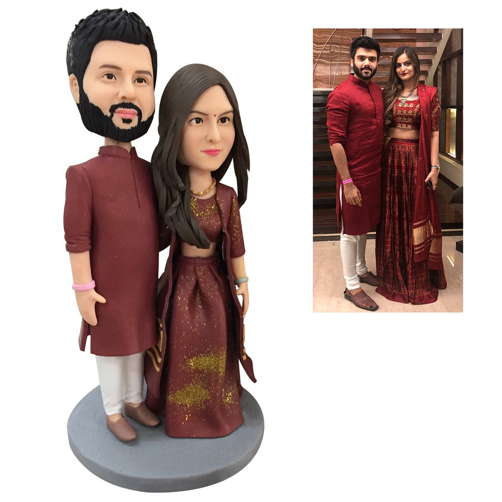 custom bobble head keepsake full character personalized mini figure pet lover fully front view
