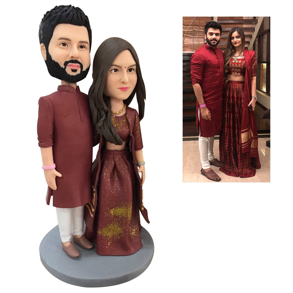 custom bobble head keepsake full character personalized mini figure pet lover fully front view