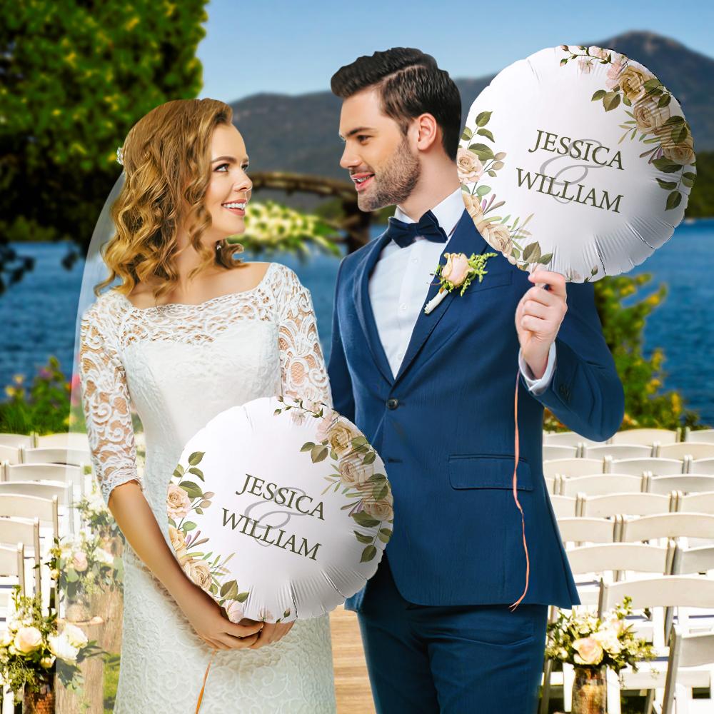 quality name balloons wedding marriage anniversary decorations supplies description front view