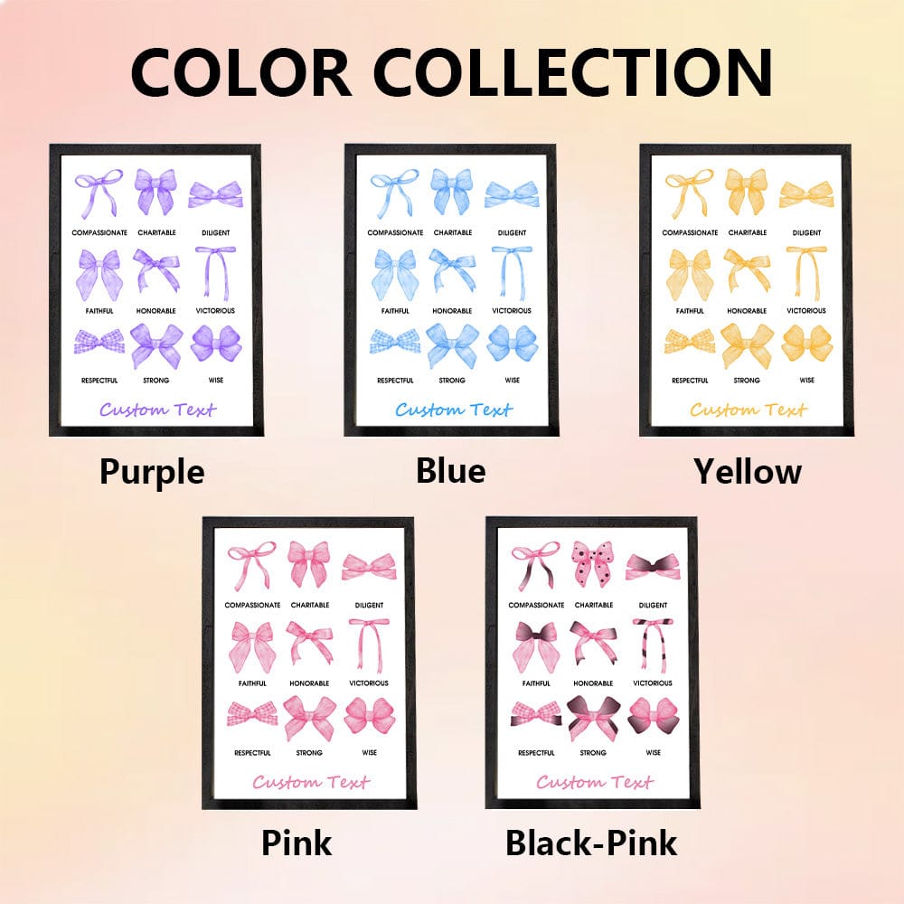 Personalized Bow Wooden Plaque with Biblical Text Birthday Gift for Her