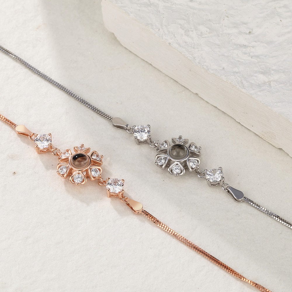 Personalized Projection Photo Bracelet with Zircons