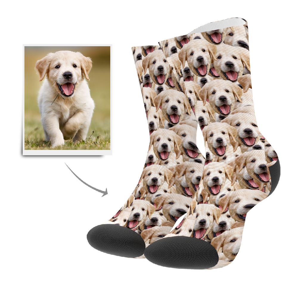 Socks Personalized Pet Portrait Funny All Over Face Print