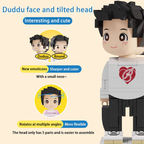 Full Body Customized 1 Person Duddu Brick Figures Birthday Gift for Him