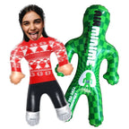 Custom Face Red Christmas Jumper Blow Up Dolls Funny Inflatable Balloon Custom Air Doll for Party Favors Christmas Gifts