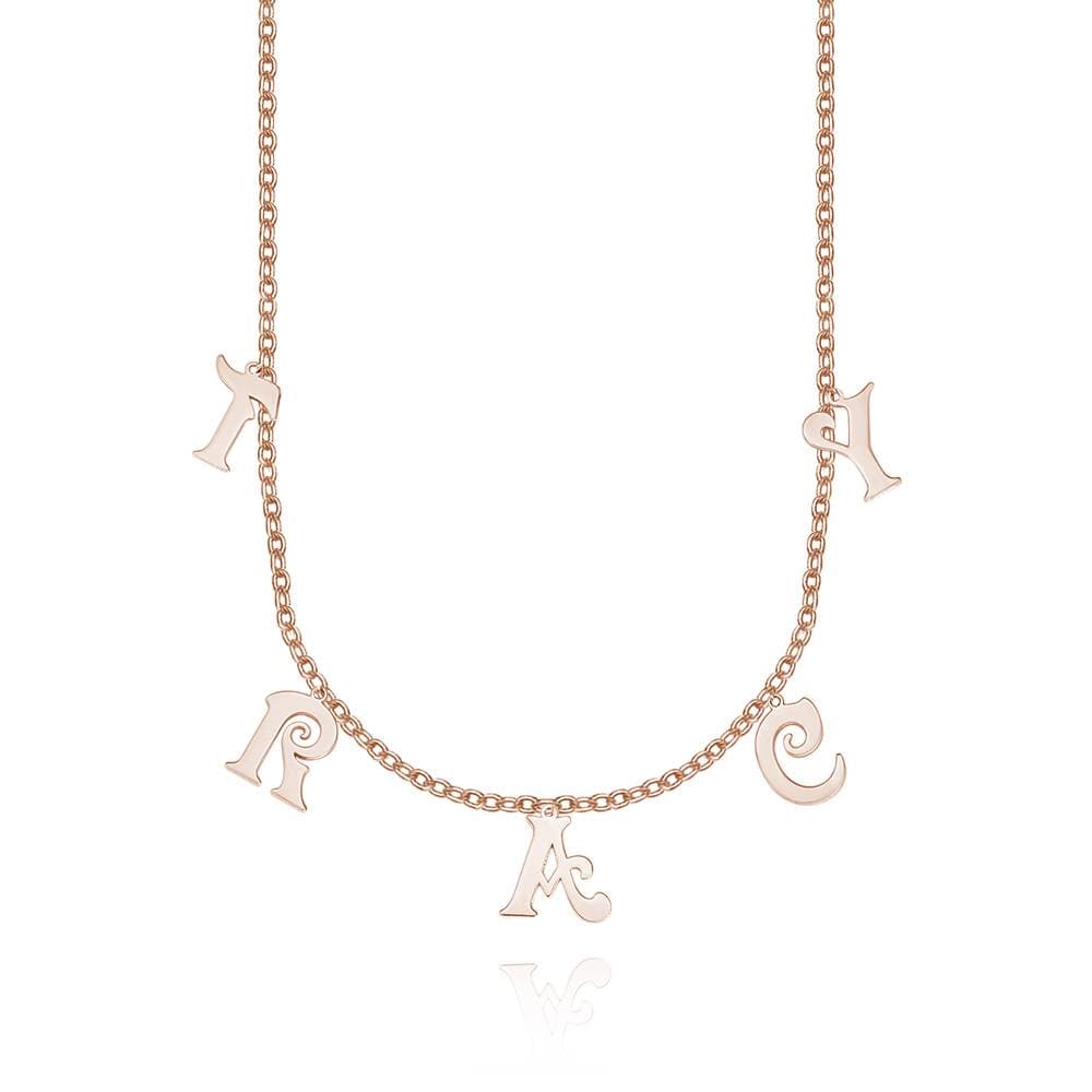 Personalized Sterling Silver Letter Initials Necklace Name Jewelry Necklaces