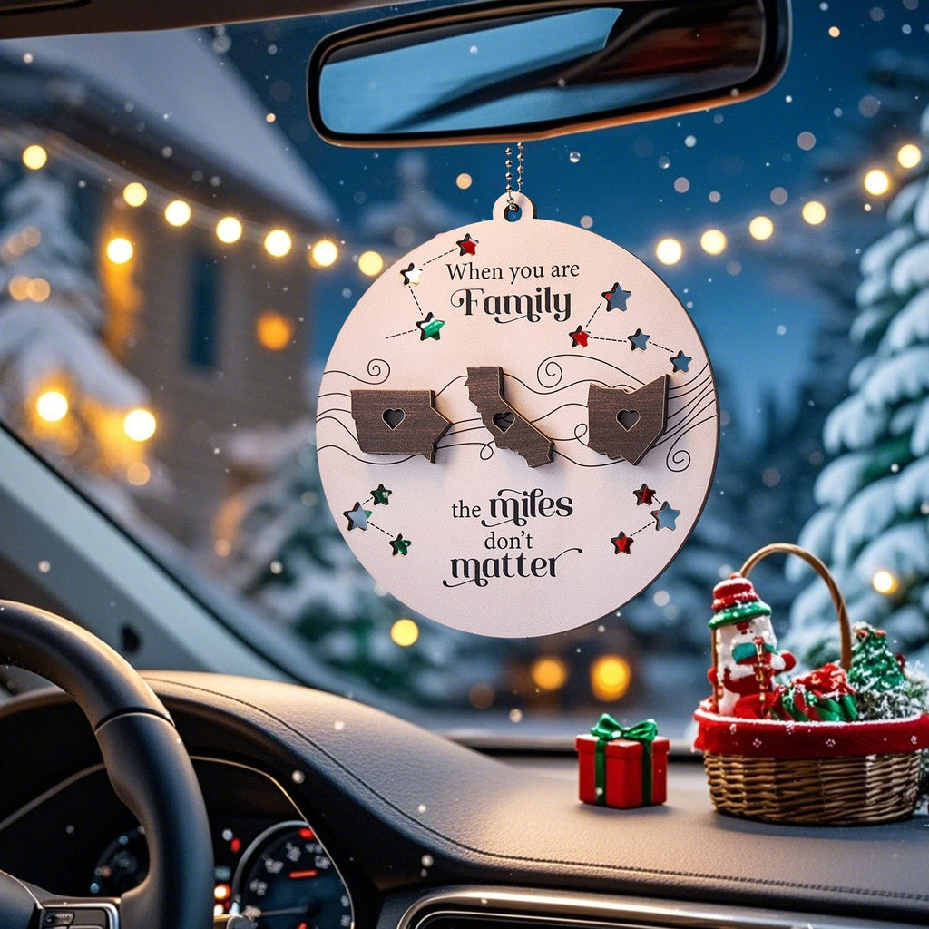 Personalized Family Togetherness Christmas Ornament State Map Ornament for Friends Sister Sibling Gift