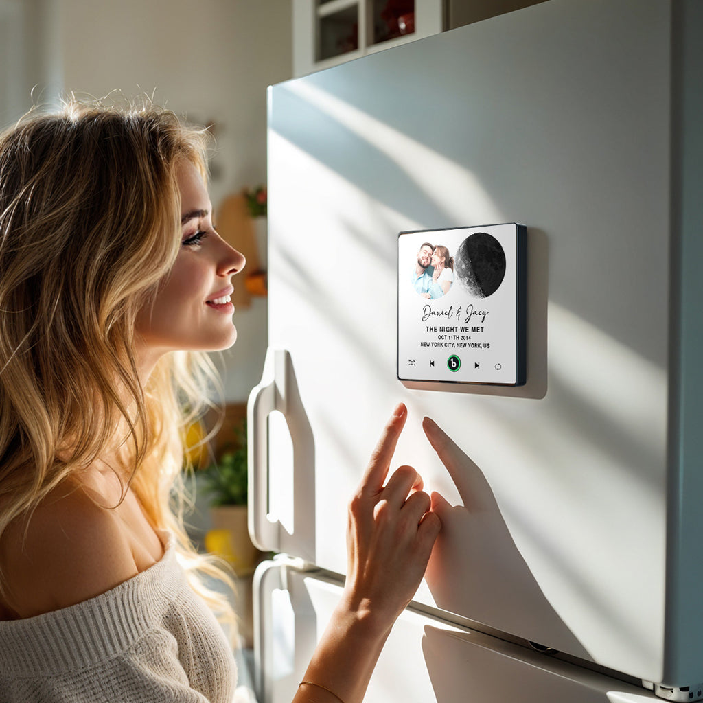 FridgeBeats Framed New 4.0 Upgrade Custom Music Fridge Magnet Moon Phase Style Fridge Magnet Gift for Lover