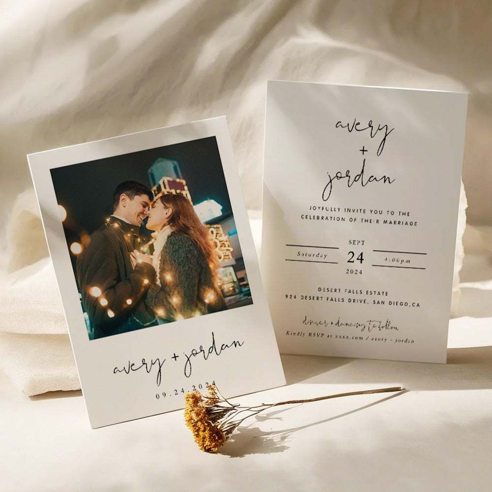 Personalized  Wedding Invitation Card Photo Wedding Invitation
