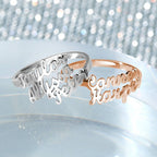 gifts for wife Heartfelt Surprise - Unique Memento - Double Names Ring - 925 Sterling Silver - gifts for wife - Anniversary v
