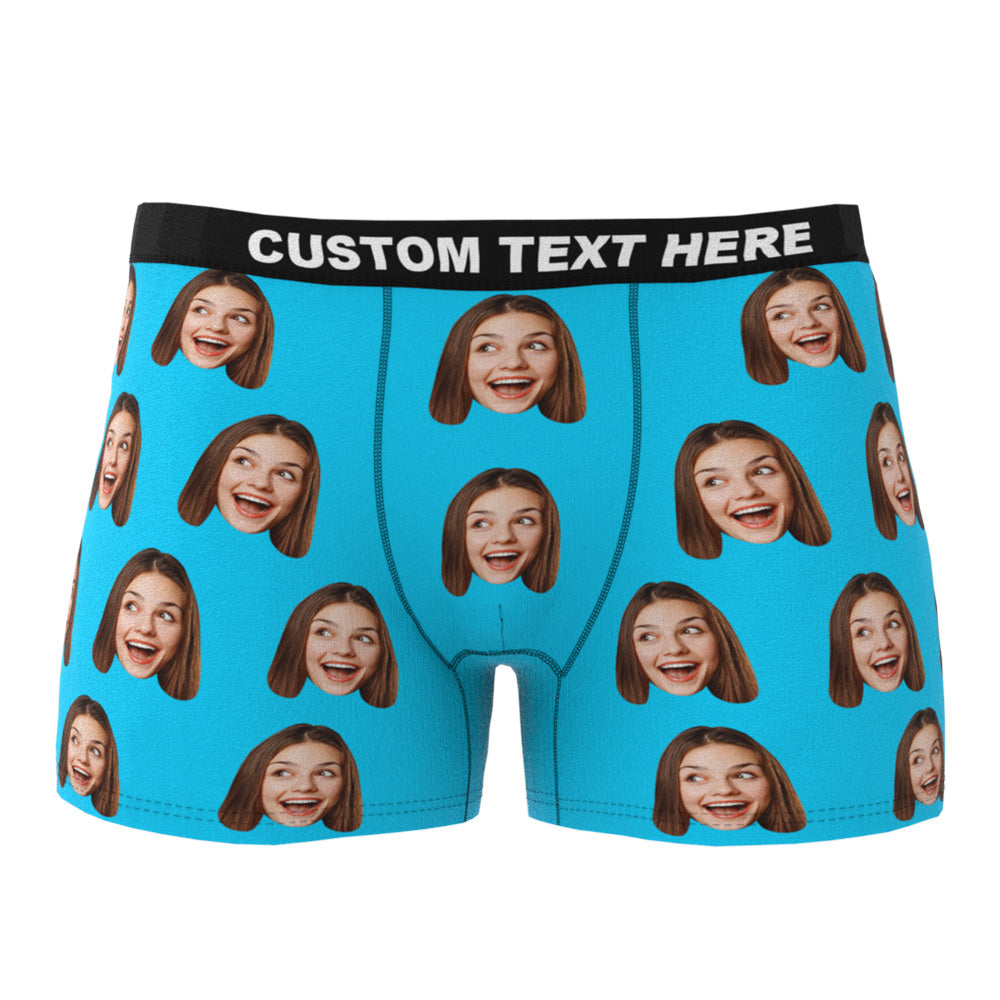 personalized face photo boxer shorts custom design gift for boyfriend