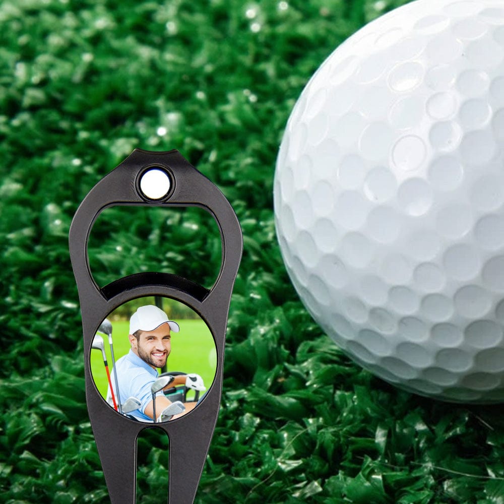 Custom Photo Golf Ball Marker Golf Fork Ball Marker for Golf Practice