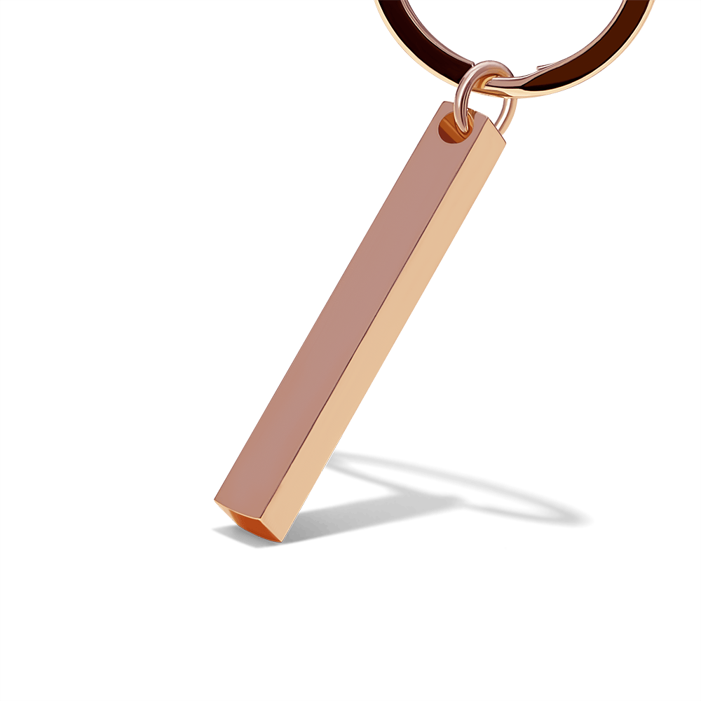 Personalized 3D Bar Keychain Engraved Music Code Key Chain