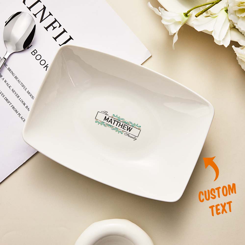 Custom Name Plate Personalized Engraved Tableware Plate