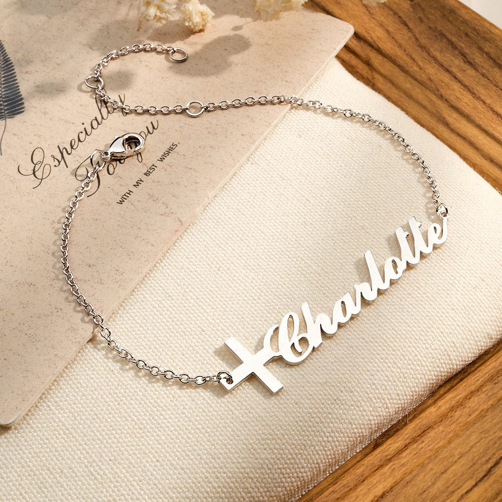Custom Name Cross Bracelet | Personalized Jewelry for Unique Style